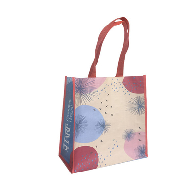 RPET 38x31x16cm 120gsm 라미네이트된 폴리프로필렌 여성용 대형 손가방