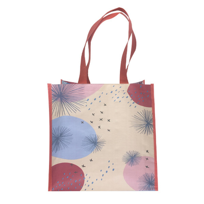 RPET 38x31x16cm 120gsm 라미네이트된 폴리프로필렌 여성용 대형 손가방