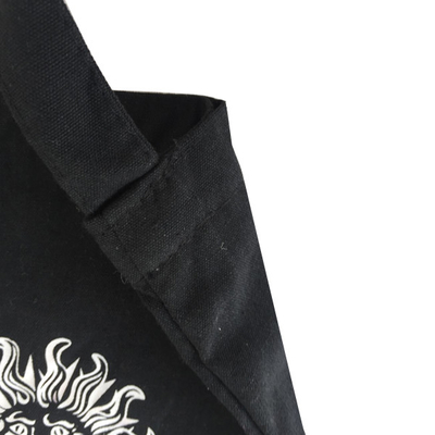 10OZ 검은 1개 색 190T 25X27cm 면 재활용 가방
