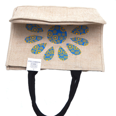 쇼핑 리넨제 30x40cm 50 센티미터 앞에 술이 달린 군용 장화 쇼핑 가방