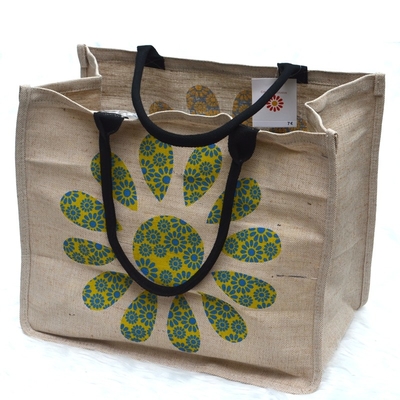 쇼핑 리넨제 30x40cm 50 센티미터 앞에 술이 달린 군용 장화 쇼핑 가방
