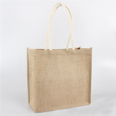 쇼핑 자연색 30xx12x30cm 380gsm 황마 식료품 백