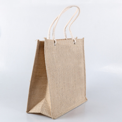 쇼핑 자연색 30xx12x30cm 380gsm 황마 식료품 백