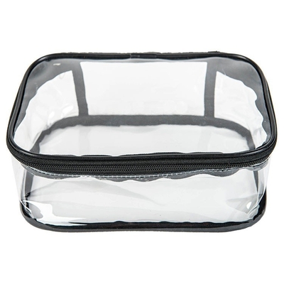 OEM 명백한 핸들 화장용 18x5x8cm PVC 연필 가방