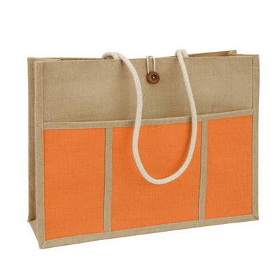 OEM 운반 여인 해변 45x15x33cm 황마 쇼핑 가방